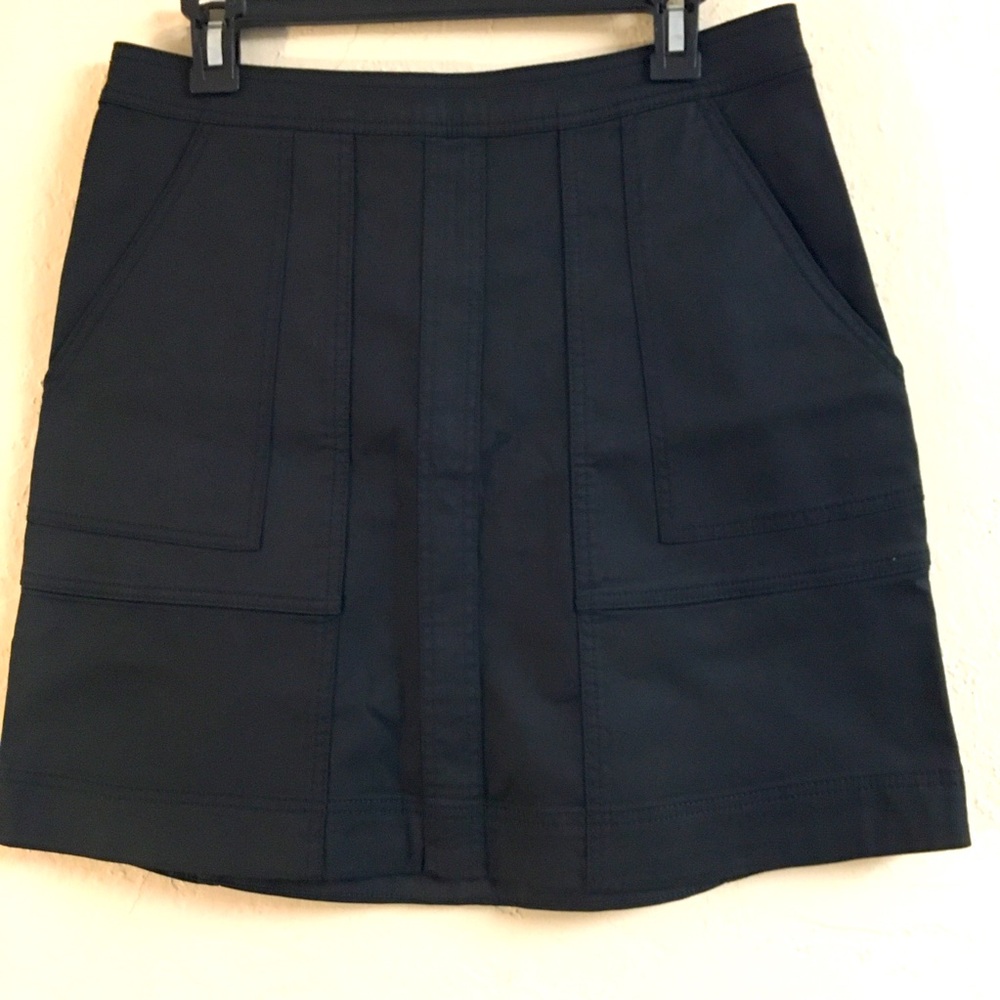 Cabi A-line Canvas Stretch Skirt 6 Black Casual Classic